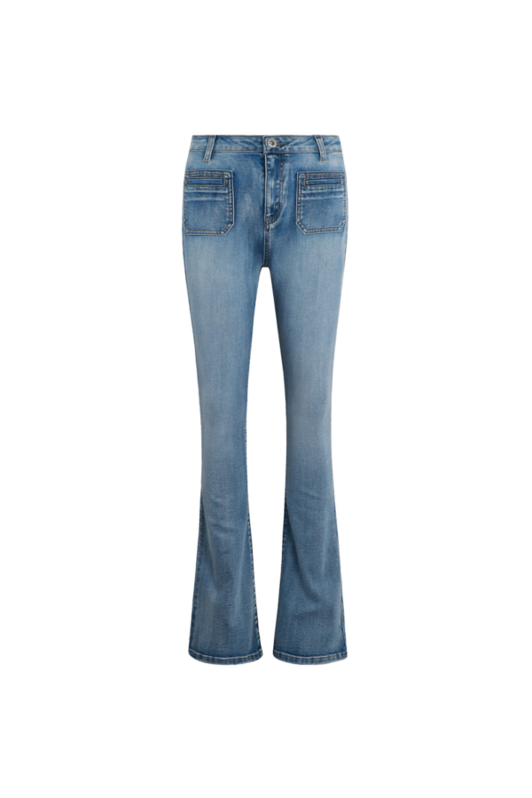 C&S flared jeans lichtblauw